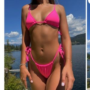Strawberry Milk Mob Bikini Set Wanda Pink top & bottom size small